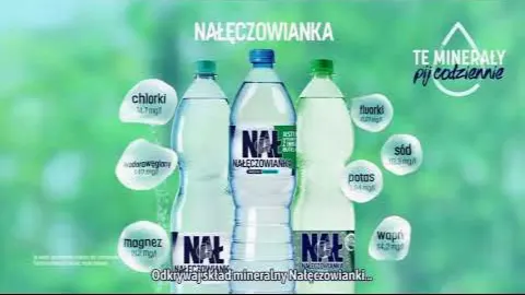 Kadr z reklamy Nałęczowianka: Twoje minerały na co dzień